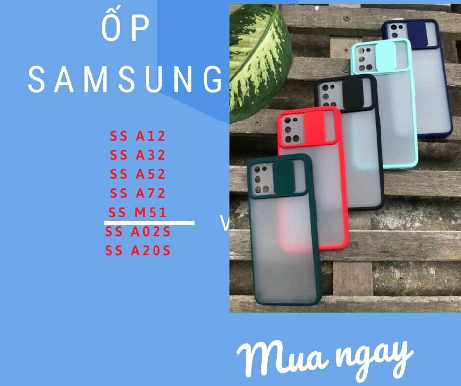 [HCM]Ốp Samsung A12 A32 A71  A52 A20sA02S M51 lưng nhám viền dẻo màu bảo vệ Camera