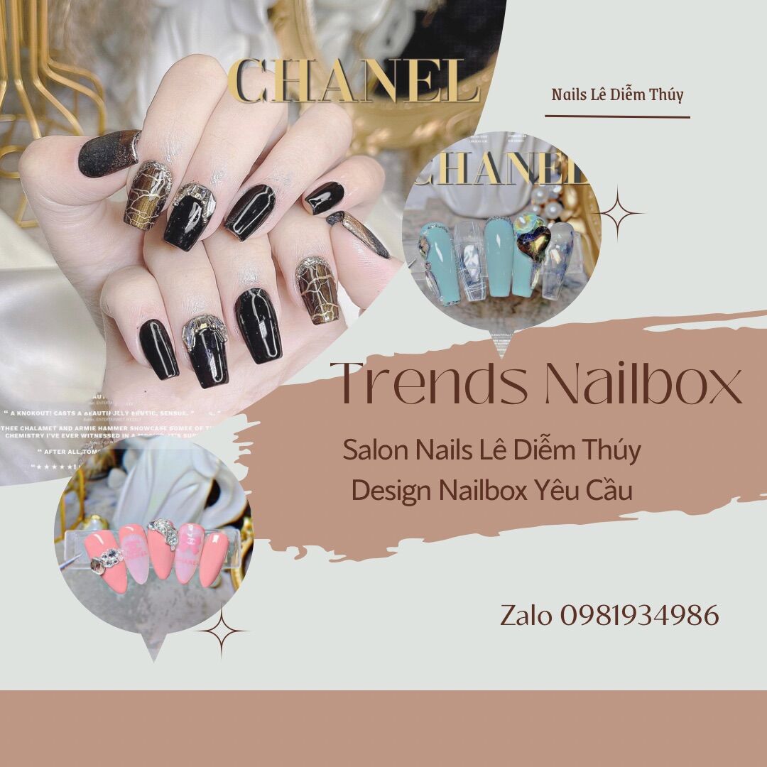NailBox Thiết Kế Màu Thạch Nâu Phom Oval NB30