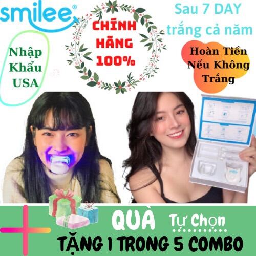 [Hcm][Quà Tự Chon]Bộ Kit Tẩy Trắng Răng Smilee Làm Trắng Răng Tại Nhà Sau 7 Ngày