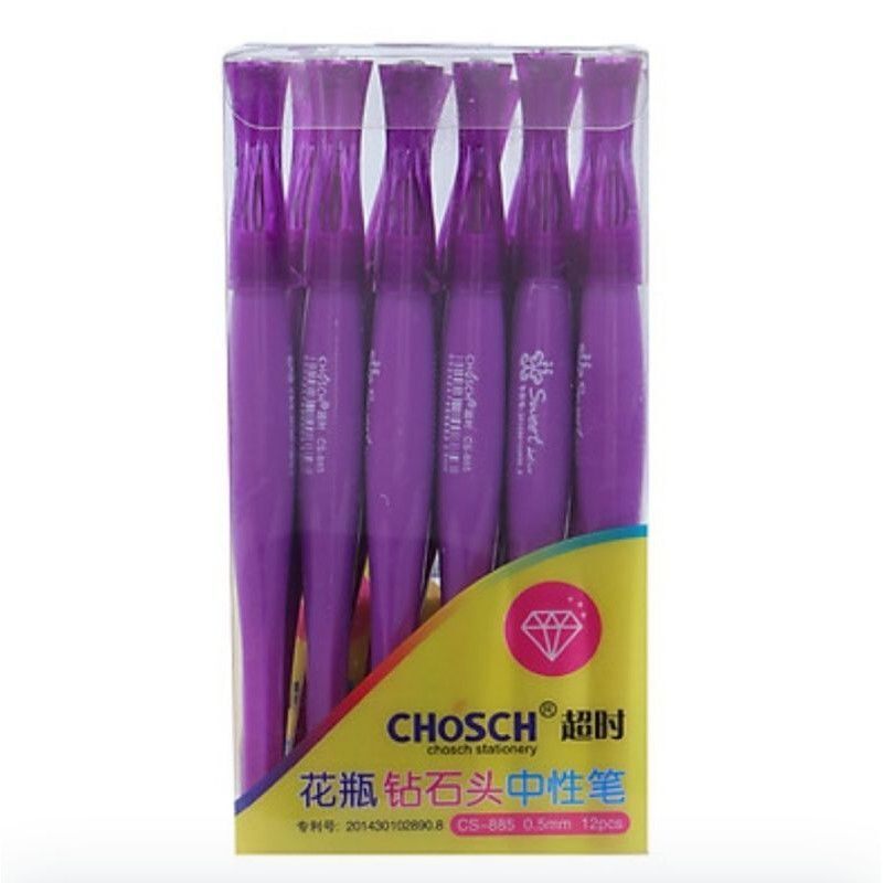 Hộp 12 cây bút kim cương mực tím