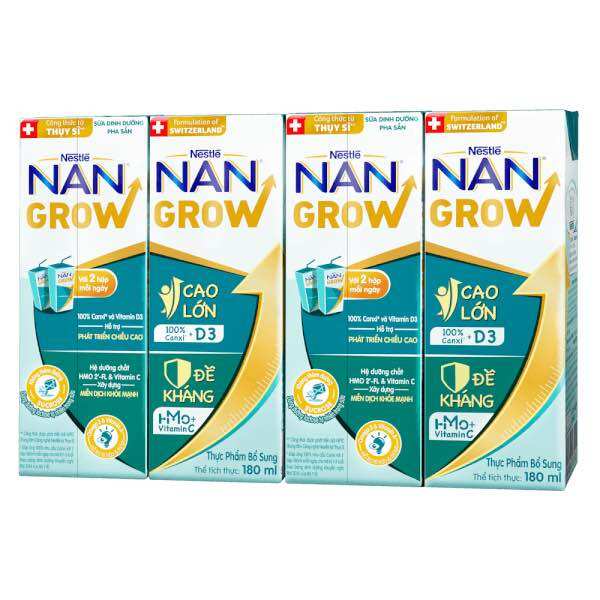 Lốc 4 hộp sữa nan optipro grow 180ml/110ml