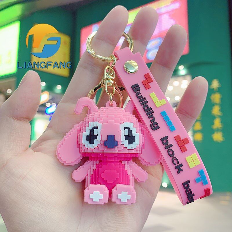 Móc khóa Stitch Lego cute siêu đẹp móc treo chìa khoá xe máy cao cấp móc khoá hoạt hình hot trend