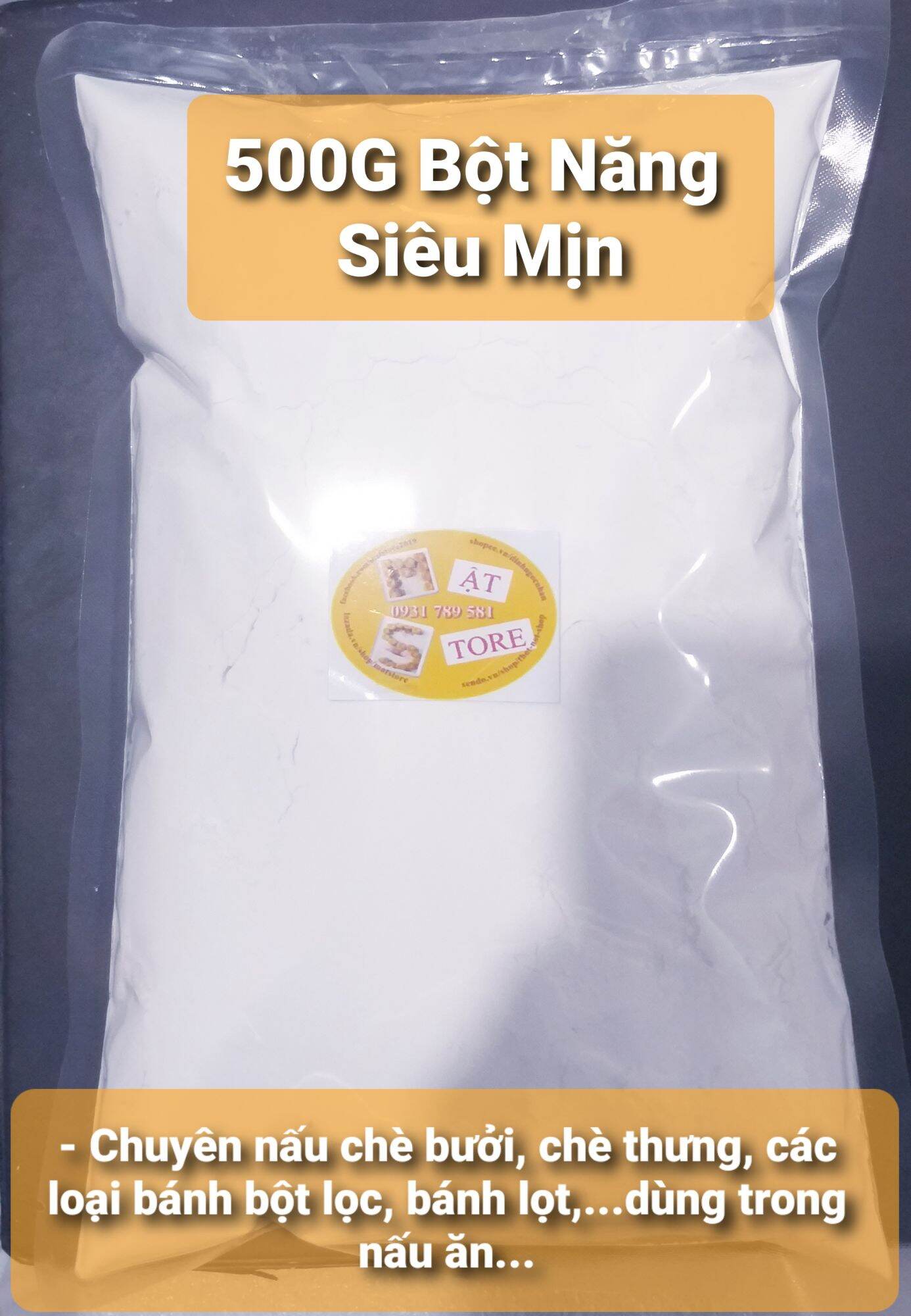 500g bột năng siêu mịn loại 1 chuyên nấu chè bưởi
