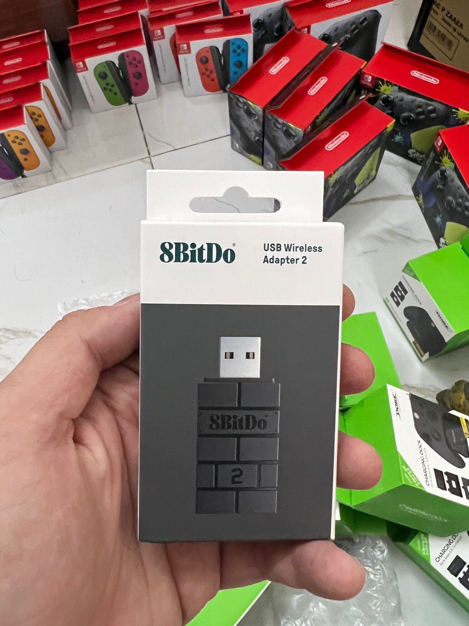 8BitDo USB Wireless Adapter 2 - Dùng cho các hệ máy Nintendo Switch, Windows, Mac, Xbox, PS4