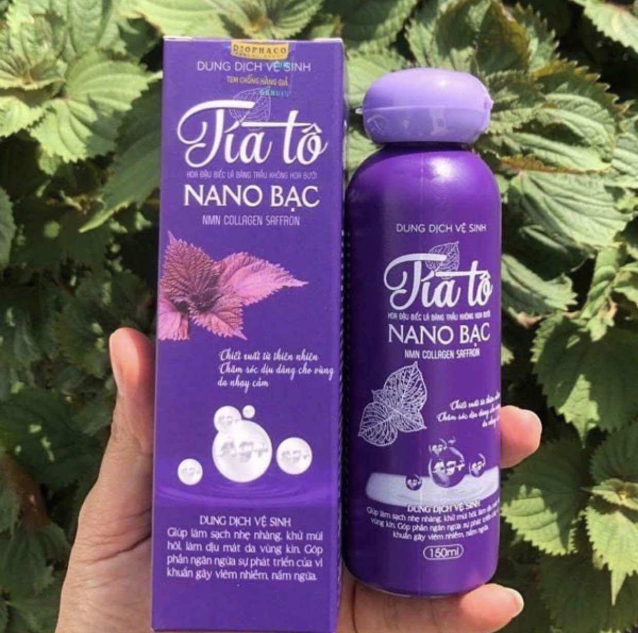 Dung dịch vệ sinh phụ nữ tía tô nano bạc 150ml