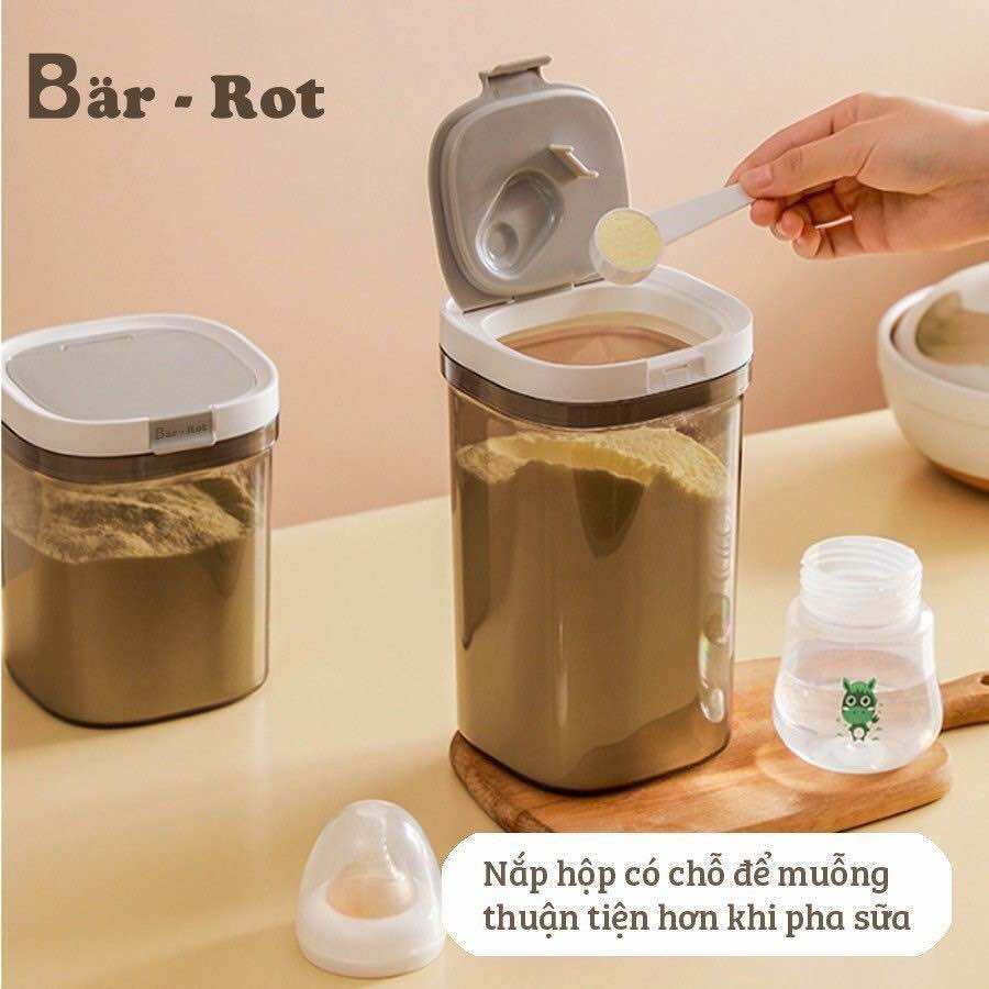 Hộp đựng sữa bột chống ẩm cao cấp dung tích 1300ml, 1800ml cho bé / hộp trữ đựng sữa bột barrot hàn quốc
