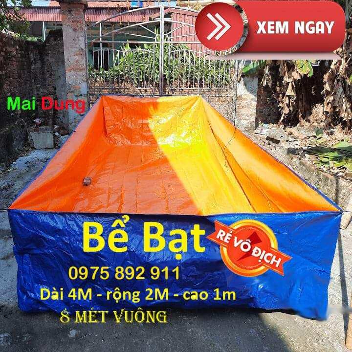 Bể bạt nuôi ốc ếch cá - xanh cam