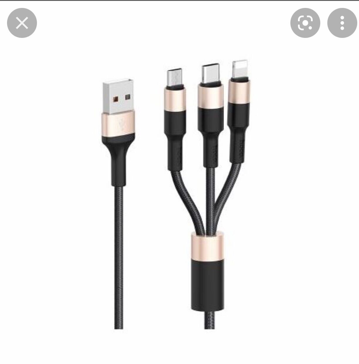 CÁP SẠC NHANH DÂY DÙ 3 IN 1 HOCO X26
