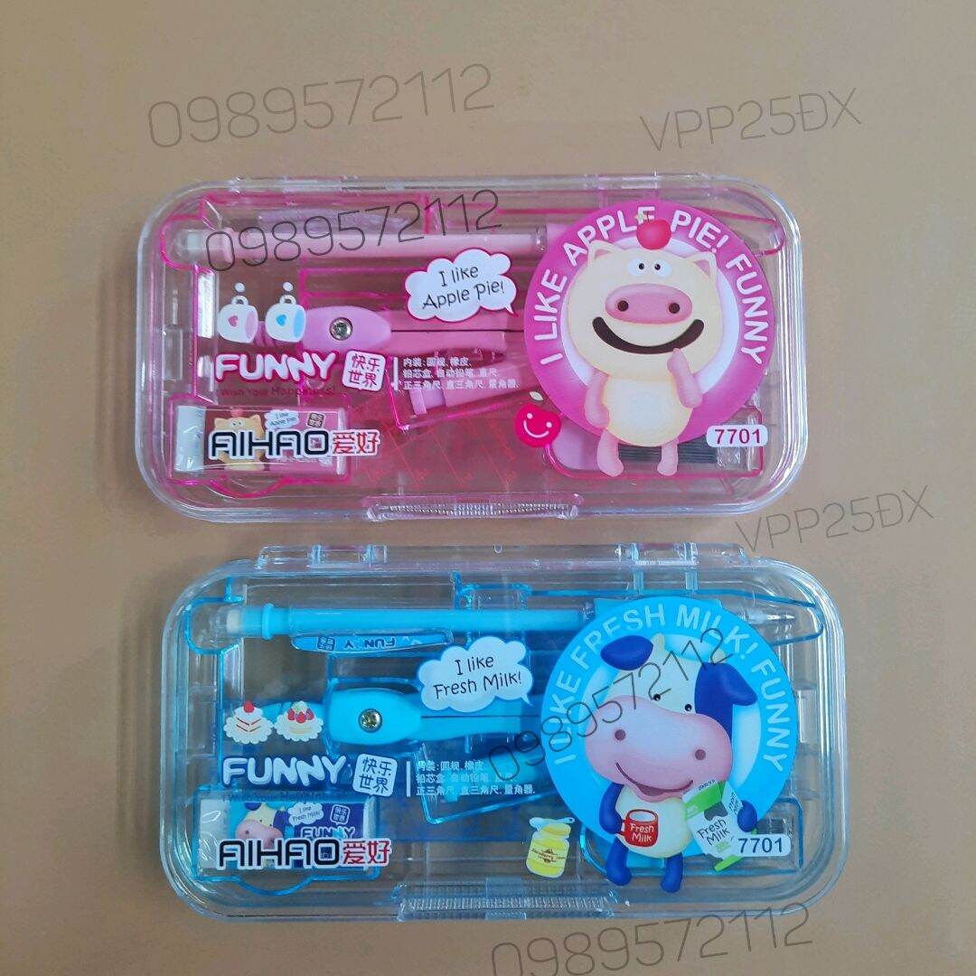 Bộ compa-thước kẻ-eke-chì kim 7701