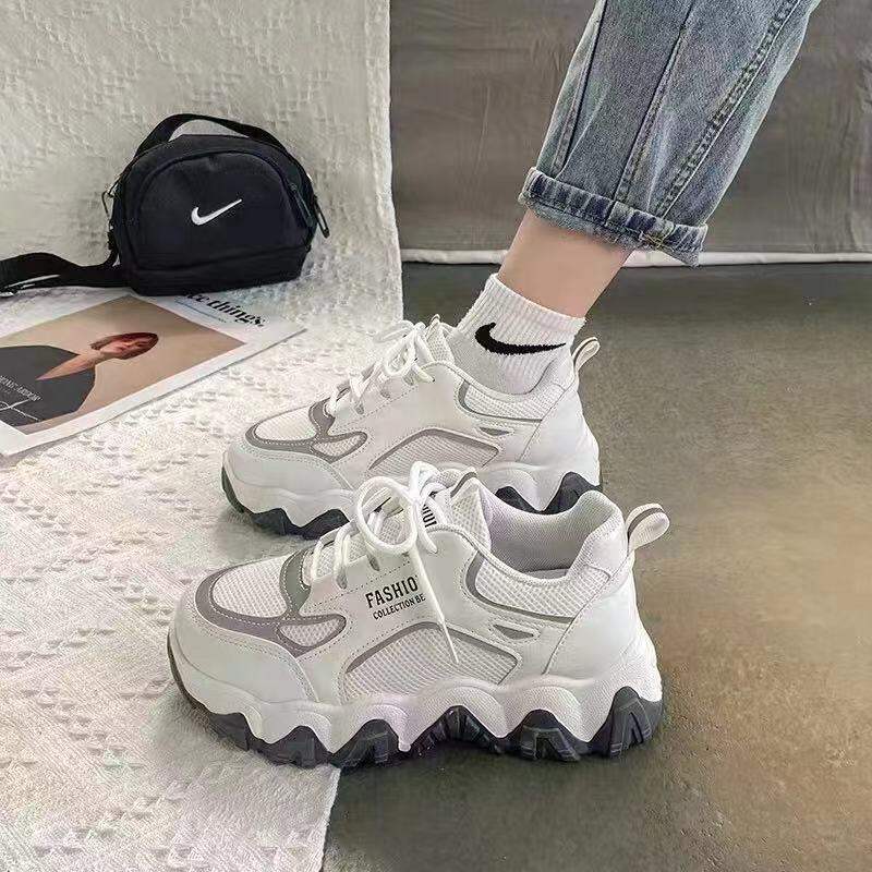 Giày Chunky Sneaker 2023c Nữ Ins Sành Điệu Tôn Dáng Chân Thể Thao Mẫu Mới Xuân Hè Năm 2022 Phong Cách Hàn Quốc