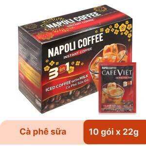 Cà phê sữa đá Napoli Coffee 3 in 1 220g ( 10*22gr) -21014