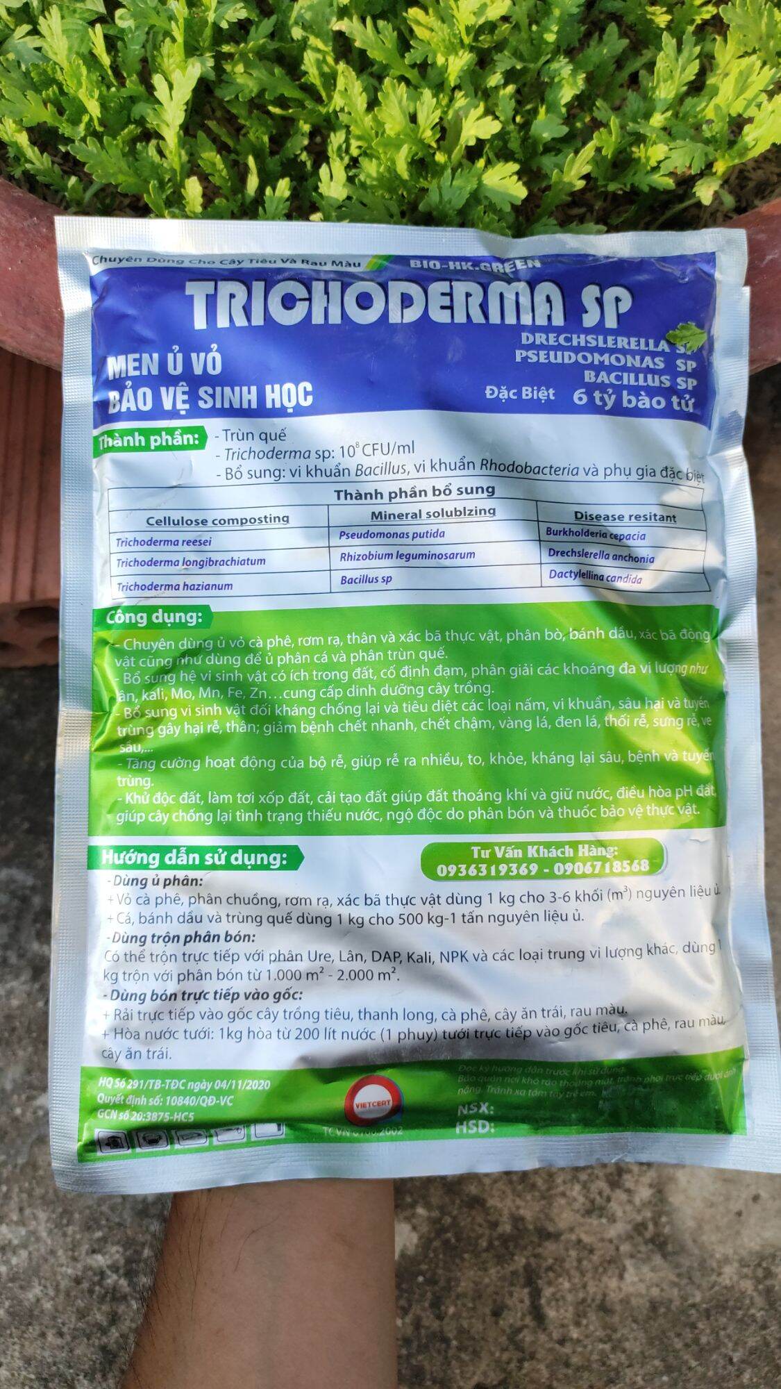 Gói 1kg Nấm Đối Kháng TRICHODERMA SP  (6 tỉ bào tử)