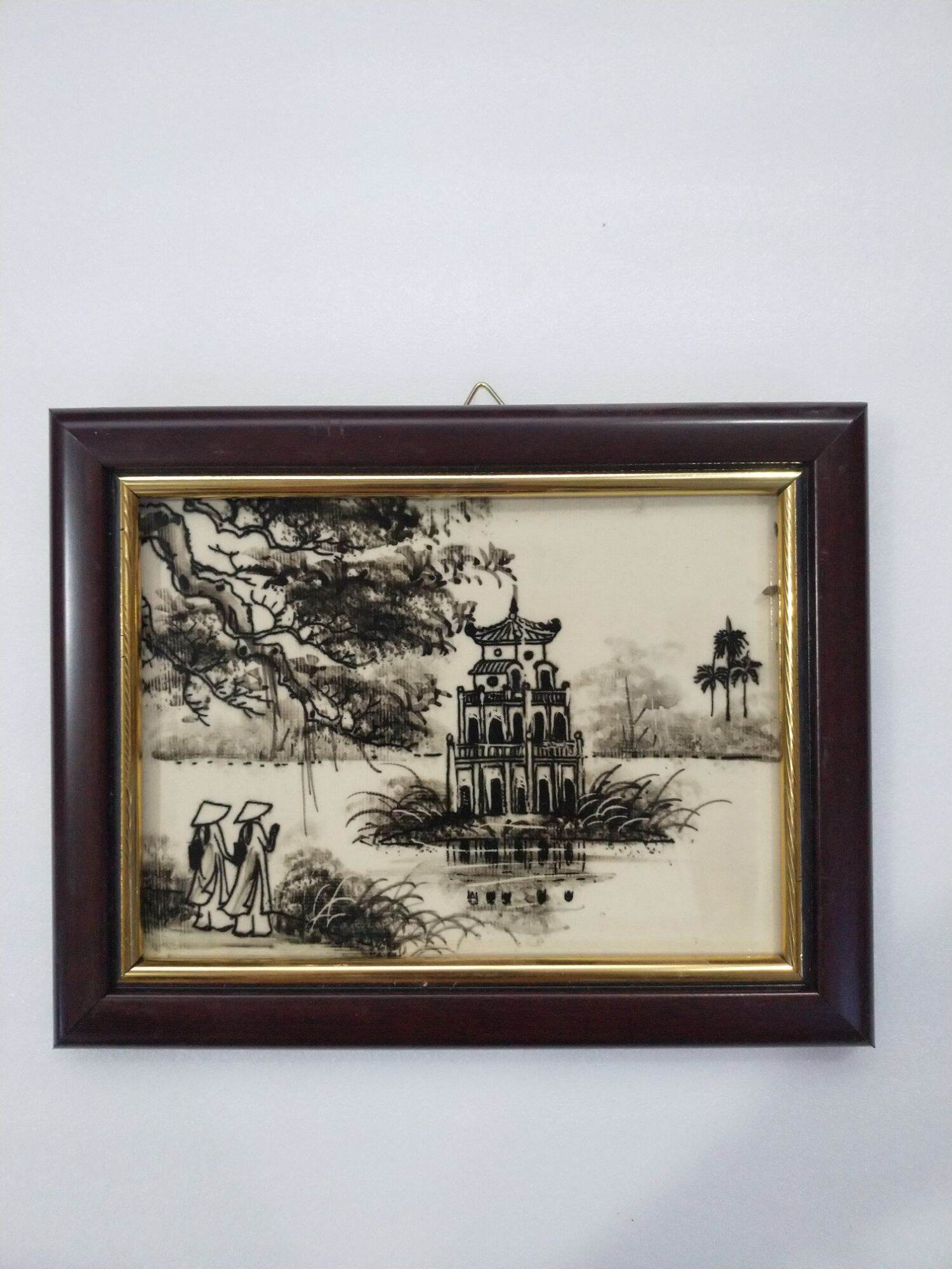 Tranh gốm sứ bát tràng kt 24 x18