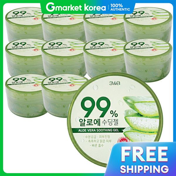 3WB | 99 Aloe Soothing Gel 300ml, 10-piece Set, Hydrating, Soothing, Aloe Vera Leaf - Thương hiệu 3WB Giá 747,650 Đồng*Miễn phí vận chuyển