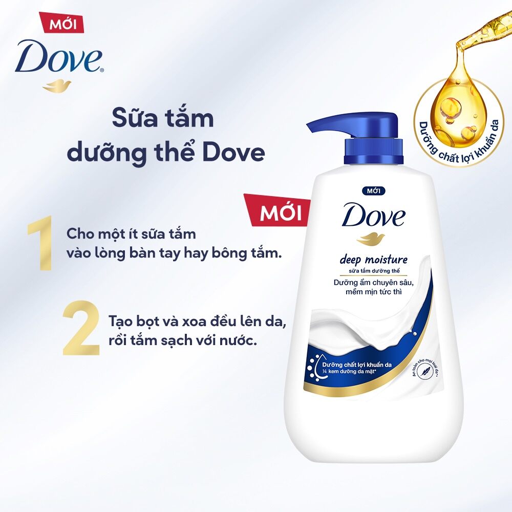 Sữa tắm dưỡng thể Dove Dưỡng ẩm chuyên sâu 500g/chai