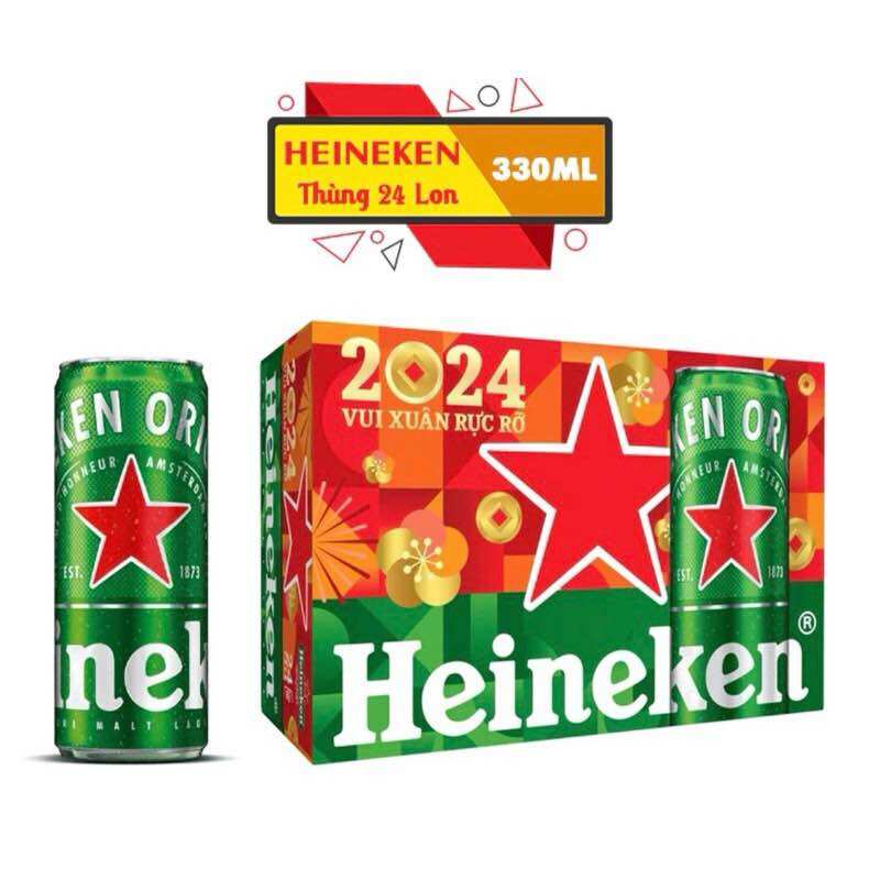 Thùng 24 lon bia Heineken