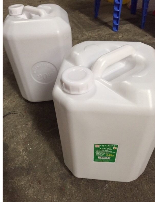 Can nhựa 20 lít màu trắng hàng cao cấp việt nhật