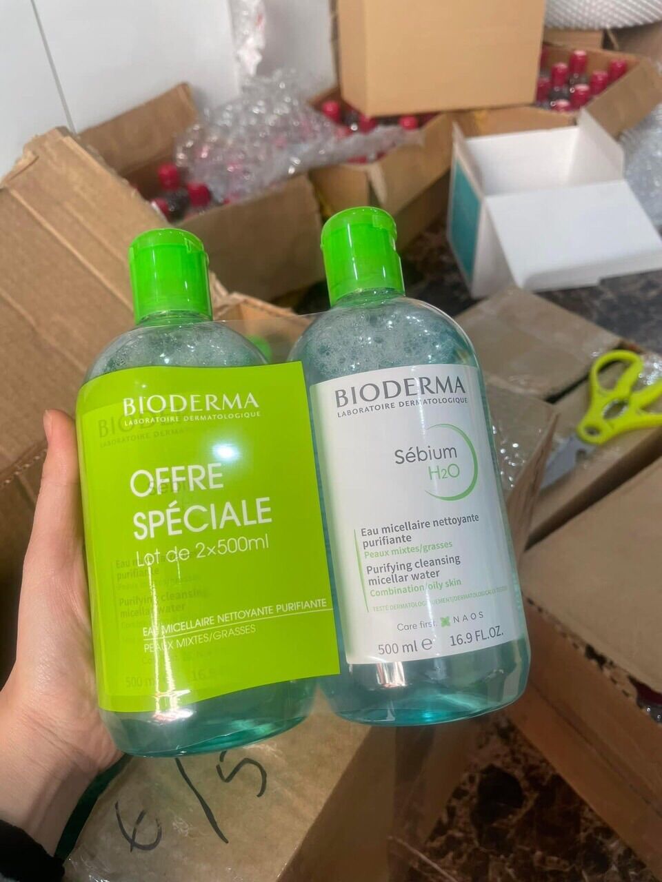 Hà Nội[ Bản Pháp Auth] Tẩy trang Bioderma Xanh cho da hỗn hợp thiên dầu 500ml