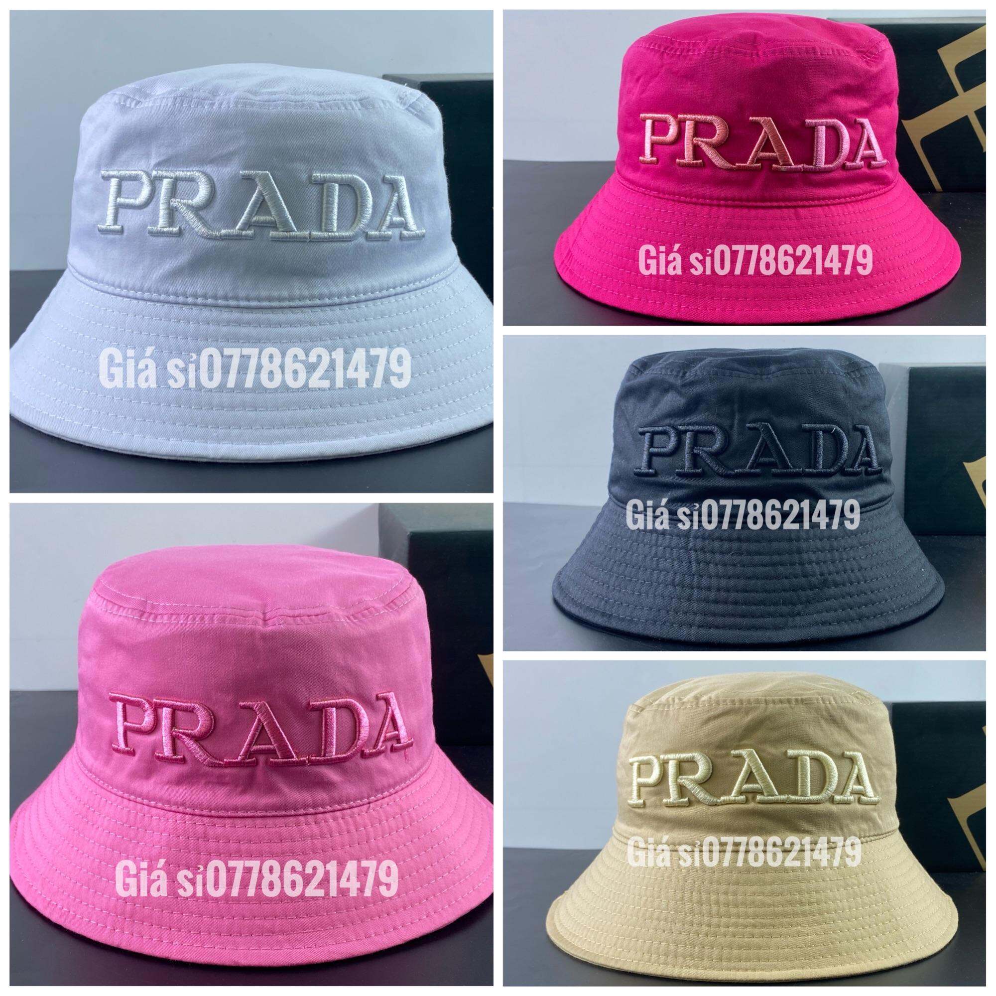 Mũ bo bucket 2 lớp - nón vành nữ thêu Tiệp màu Pra(da) cá tính thời nữ