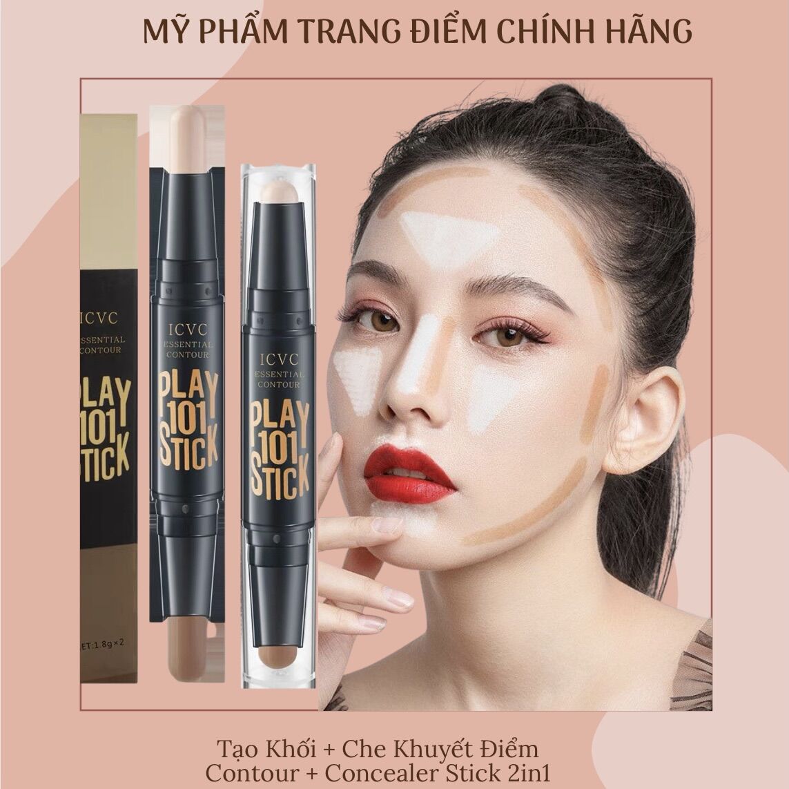 Bút Tạo Khối & Che Khuyết Điểm Cao Cấp Wonder Stick - Contour & Highlight
