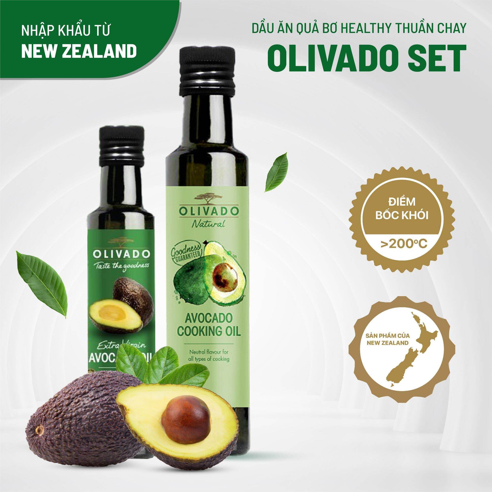 Combo Dầu bơ OLIVADO gỉam cân ăn dặm Hiệu OLIVADO nhập khẩu New Zealand