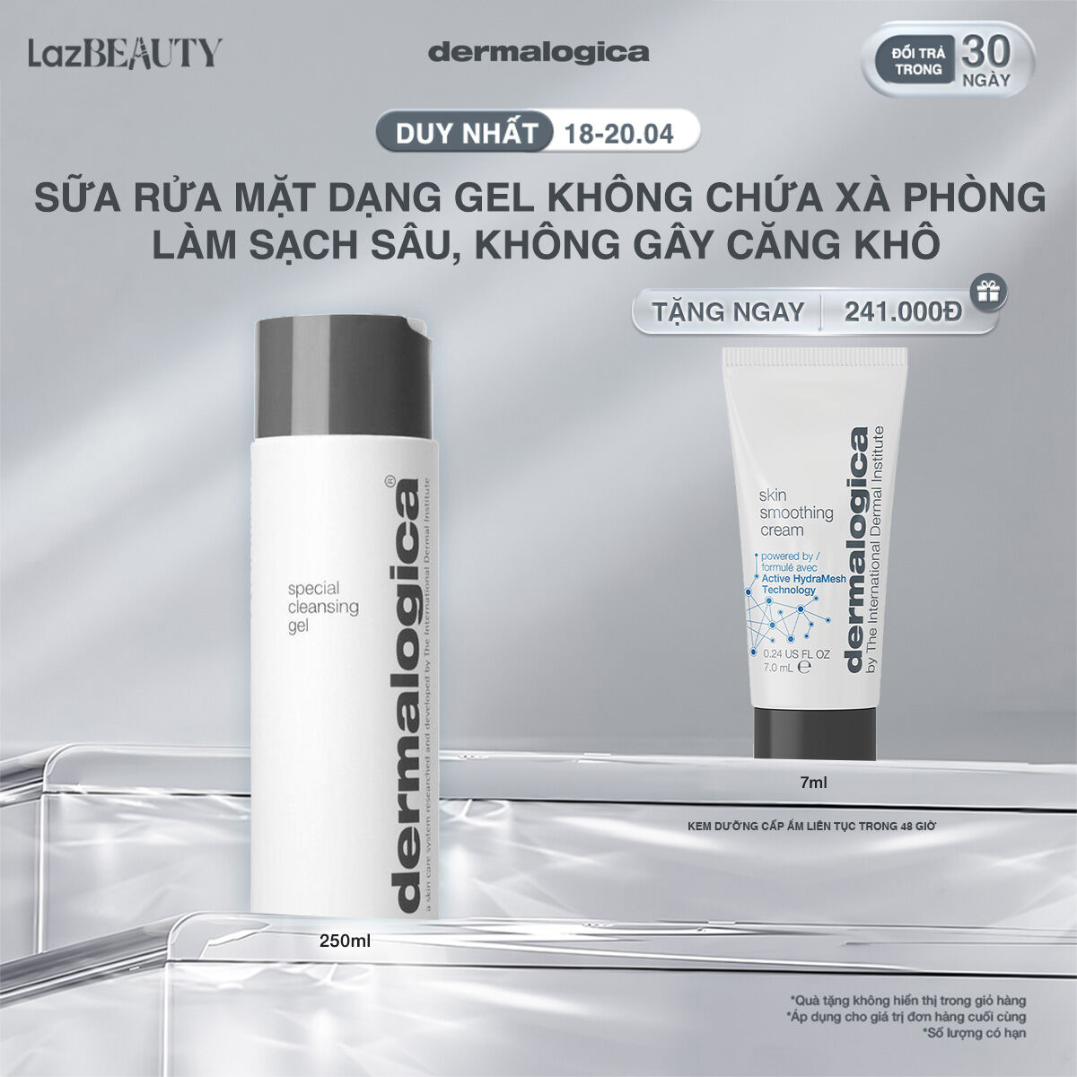 Sữa rửa mặt Dermalogica Special Cleansing Gel không chứa xà phòng 250ml
