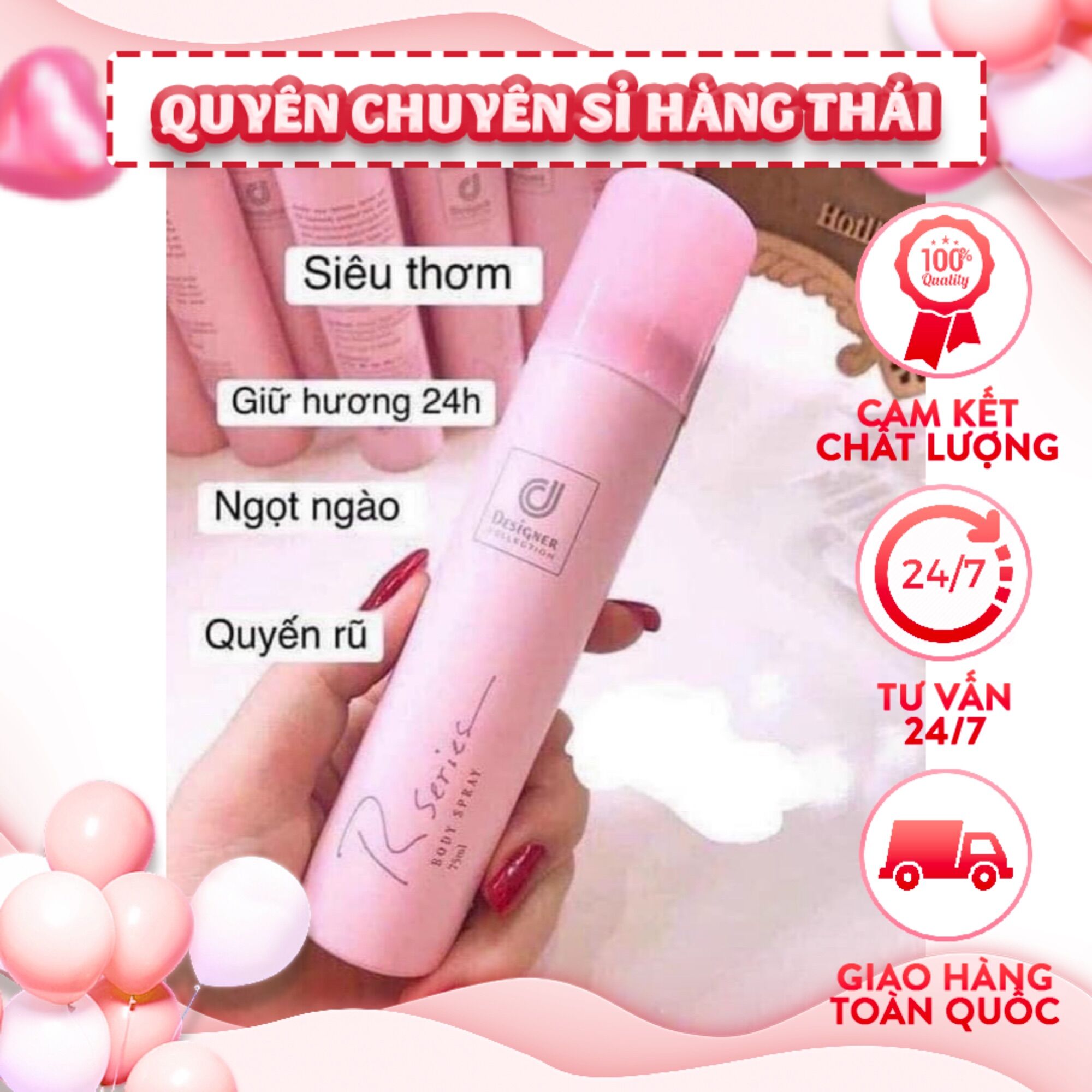 Xịt thơm toàn thân Rseries 75ml thái lan