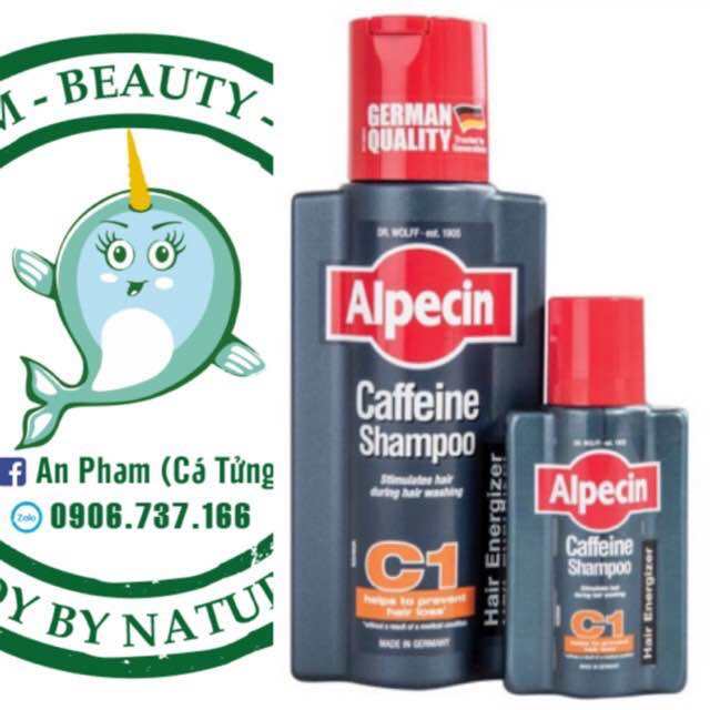 Dầu gội Alpecin C1 250ml, ngăn rụng tóc và kích thích tóc mọc chắc khỏe