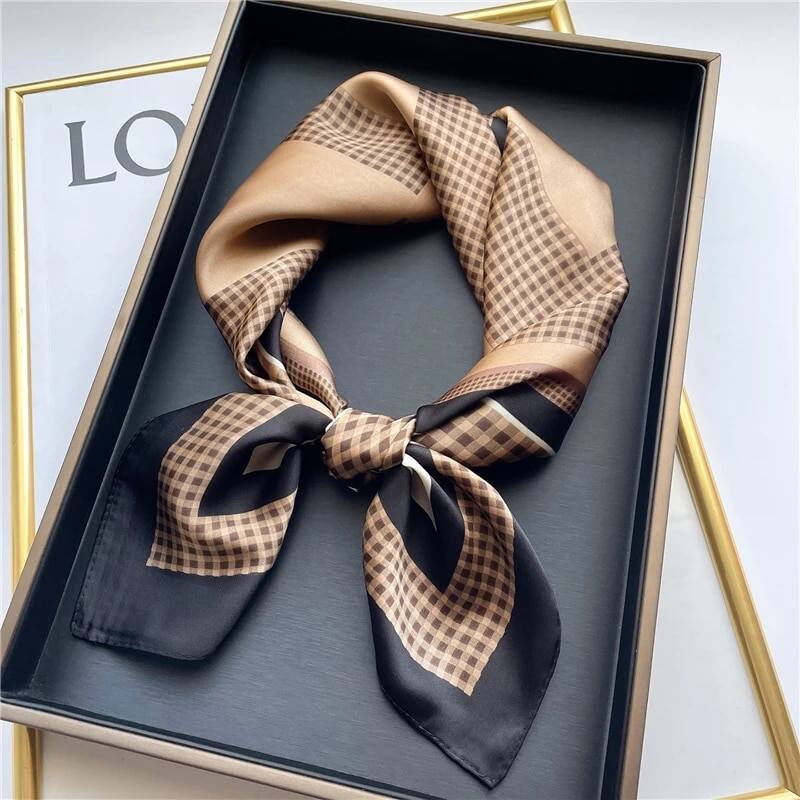 Áo lụa thời trang tóc khăn quàng cổ nữ lụa satin cổ nữ dây buộc tóc băng trang trí nữ dây túi khăn choàng cổ