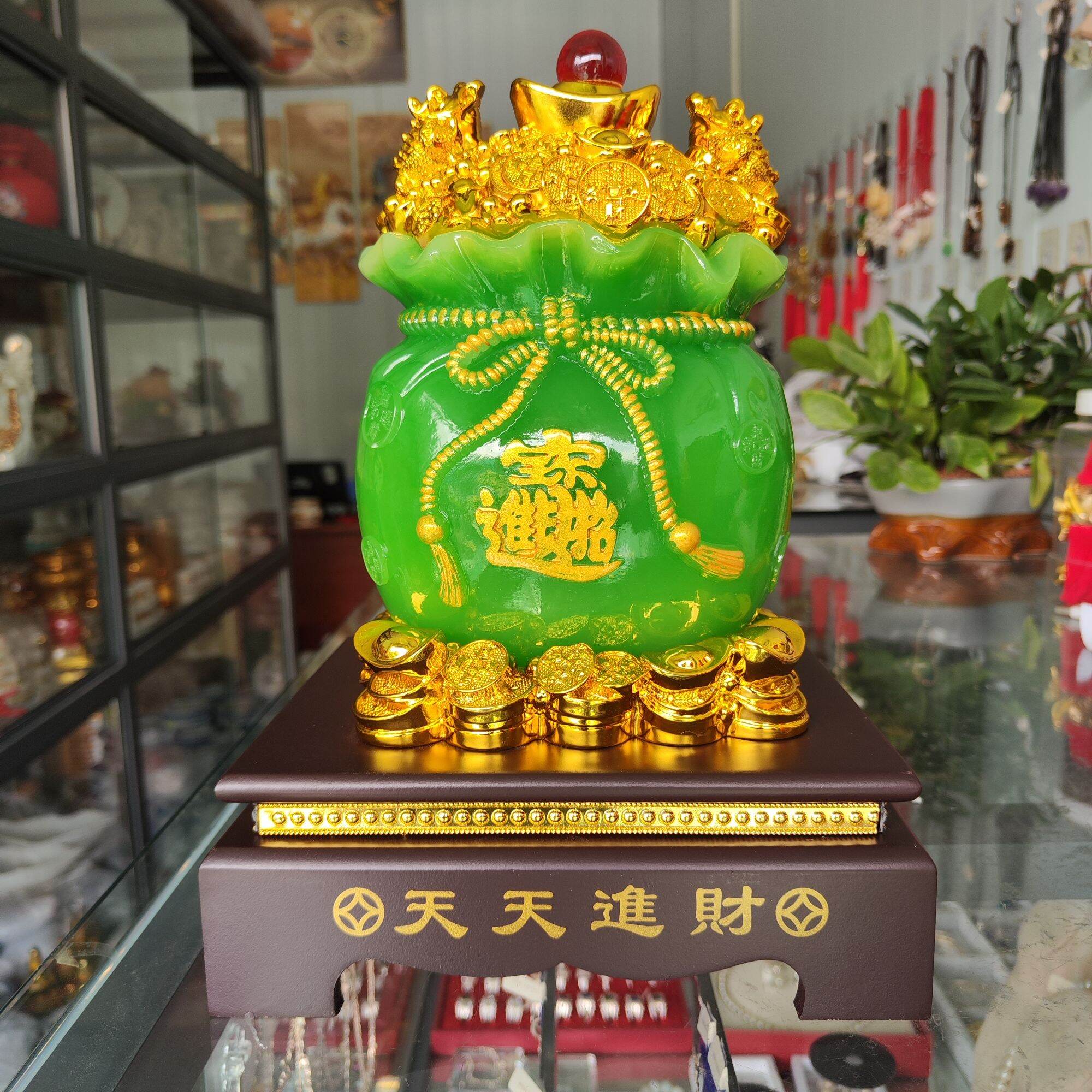 Túi tiền vàng kim bảo tài lộc cao 30cm