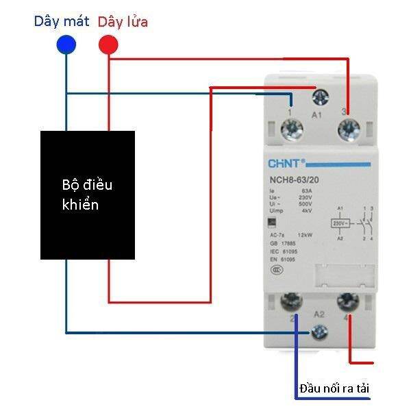 Khởi động từ , Contactor 1 pha Chint NCH8-25A/220v chính hãng