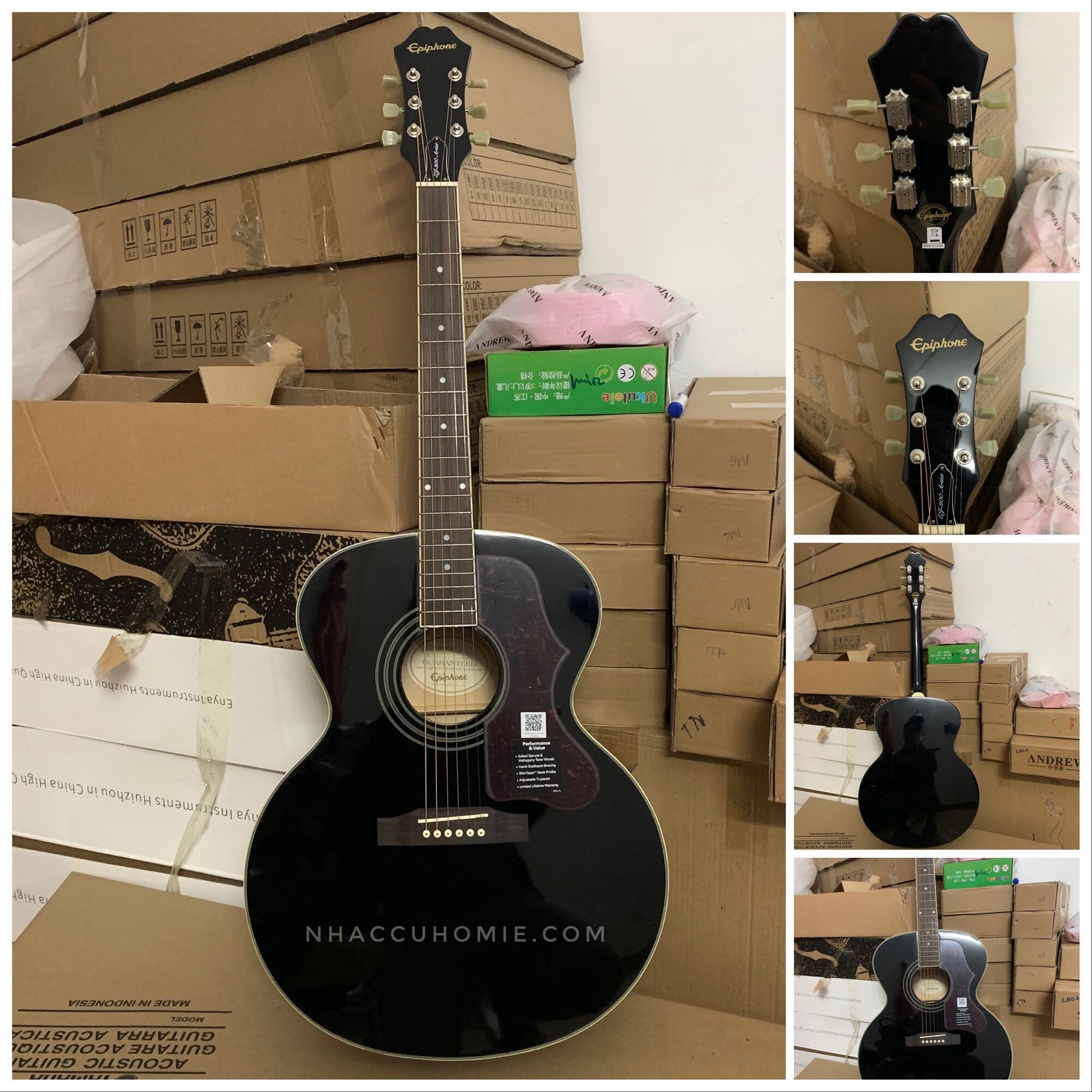 Guitar acoustic Epiphone EJ-200 dáng Jumbo