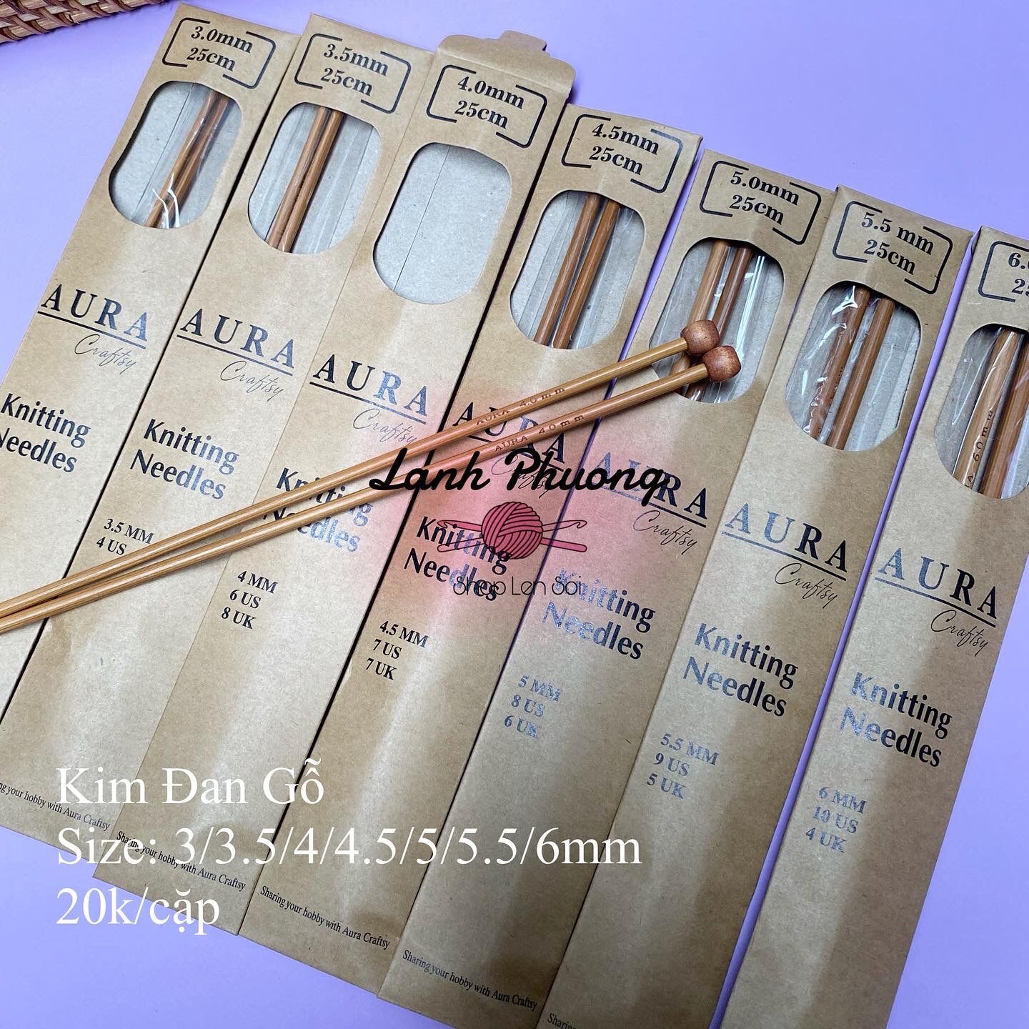 Kim Đan Gỗ 25cm Đủ Size 3mm tới 10mm