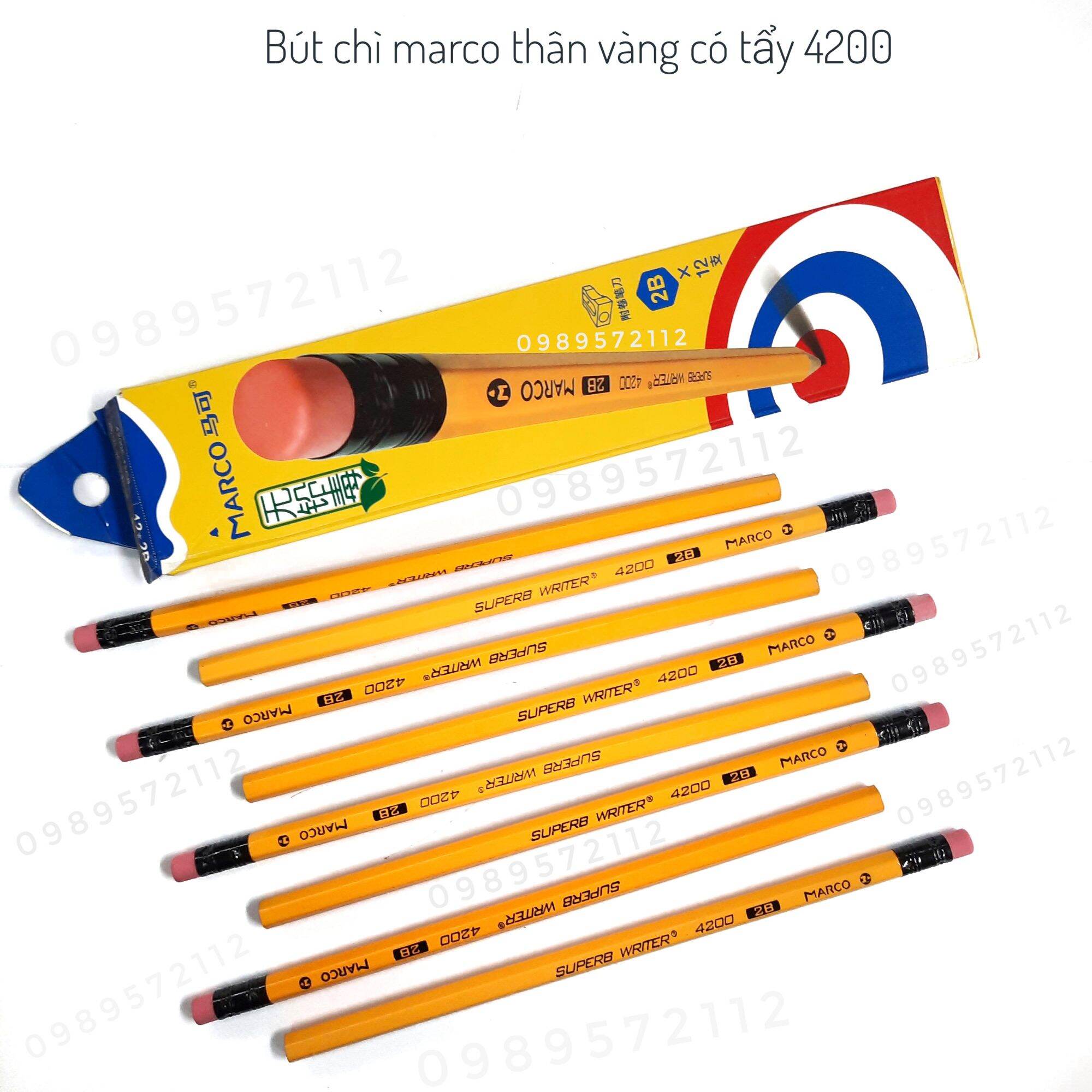 Bút chì marco có tẩy 4200 (12 cái).