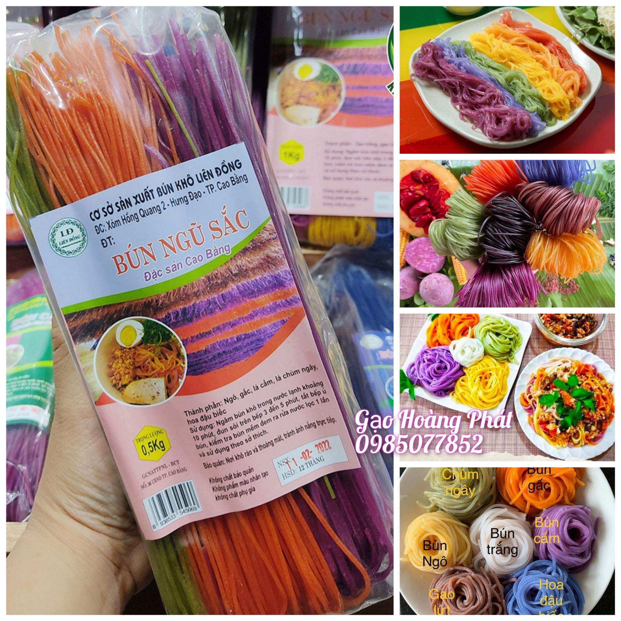 Bún ngũ sắc đặc sản cao bằng - Bún rau củ eatclean / healthy.Túi 500gr.