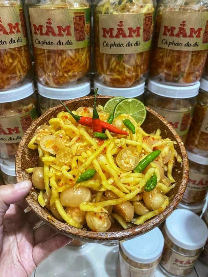 Mắm cà pháo đu đủ giòn ngon 800g đậm đặc