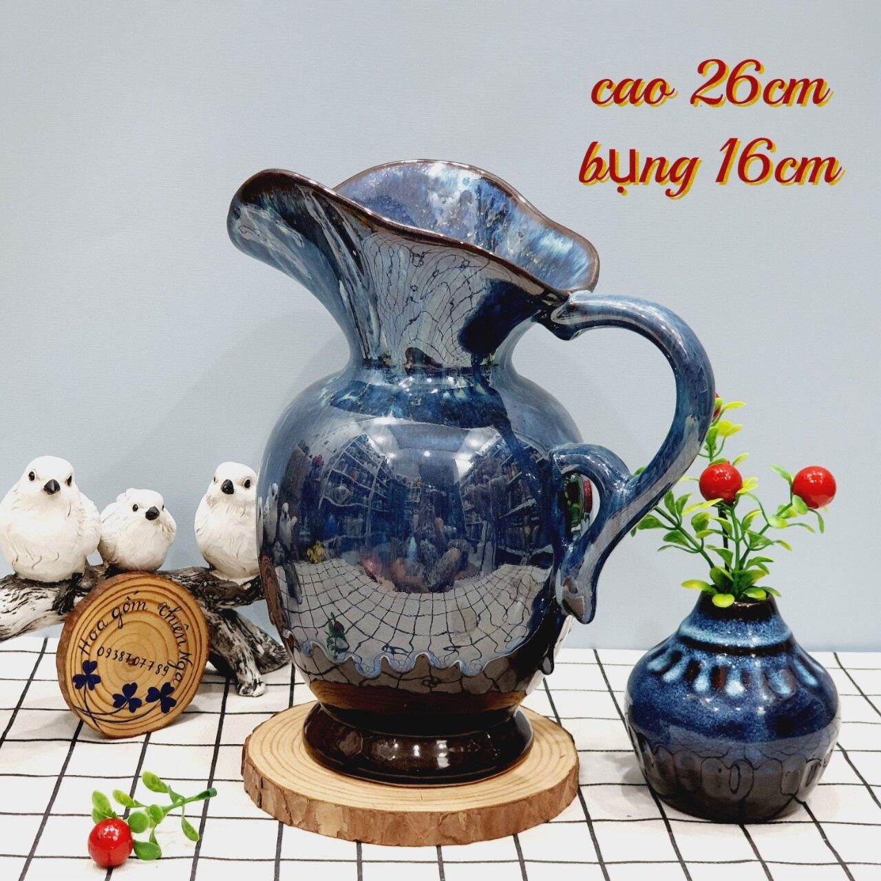 Bình sữa cắm hoa gốm sứ Bát Tràng nhiều dáng