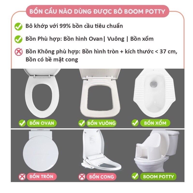 [Chính Hãng]Bô dành cho bé,bô vệ sinh dành cho bé Boom potty