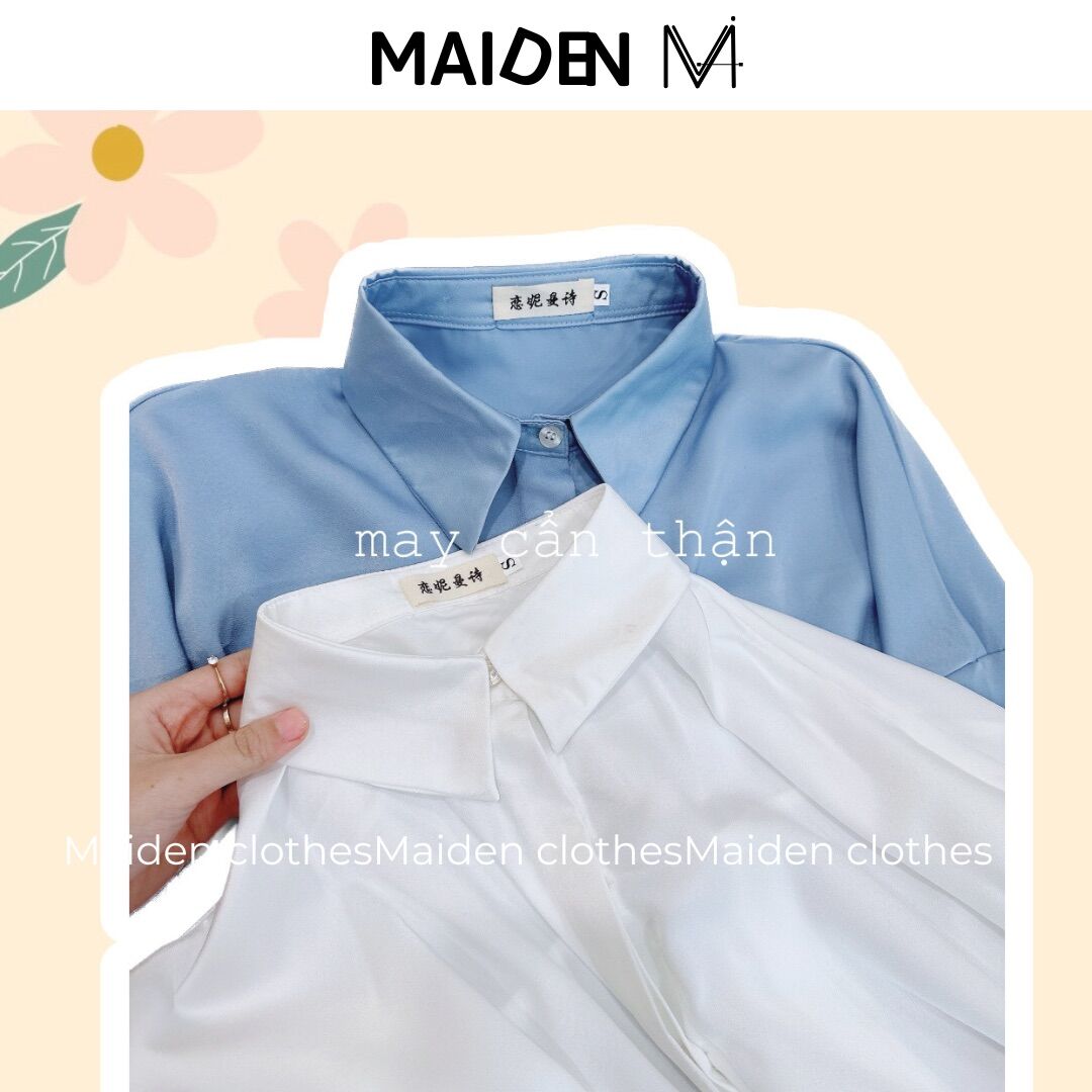 Áo sơ mi dáng xuông chất lụa cao cấp MAIDEN