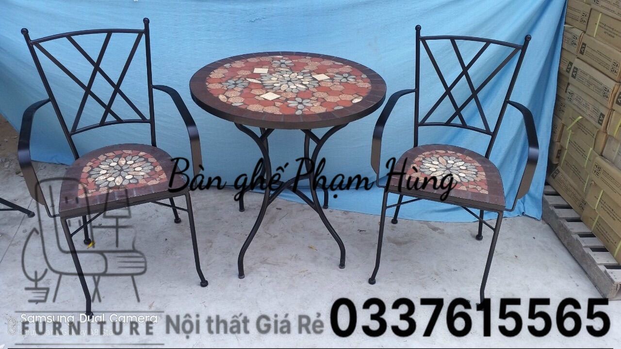 Bộ bàn ghế đá cafe ngoài trời