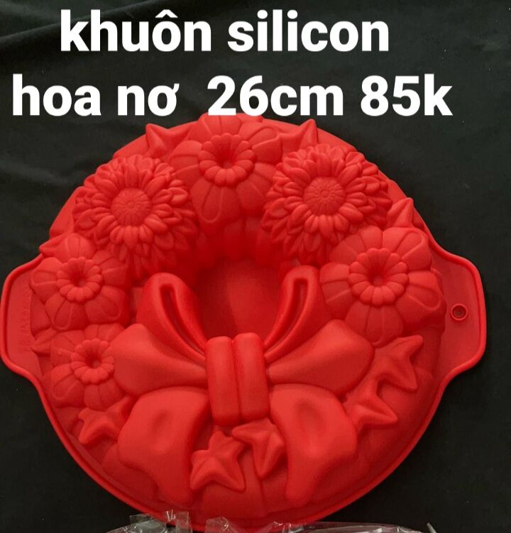 Khuôn silicon hình hoa nơ 26cm