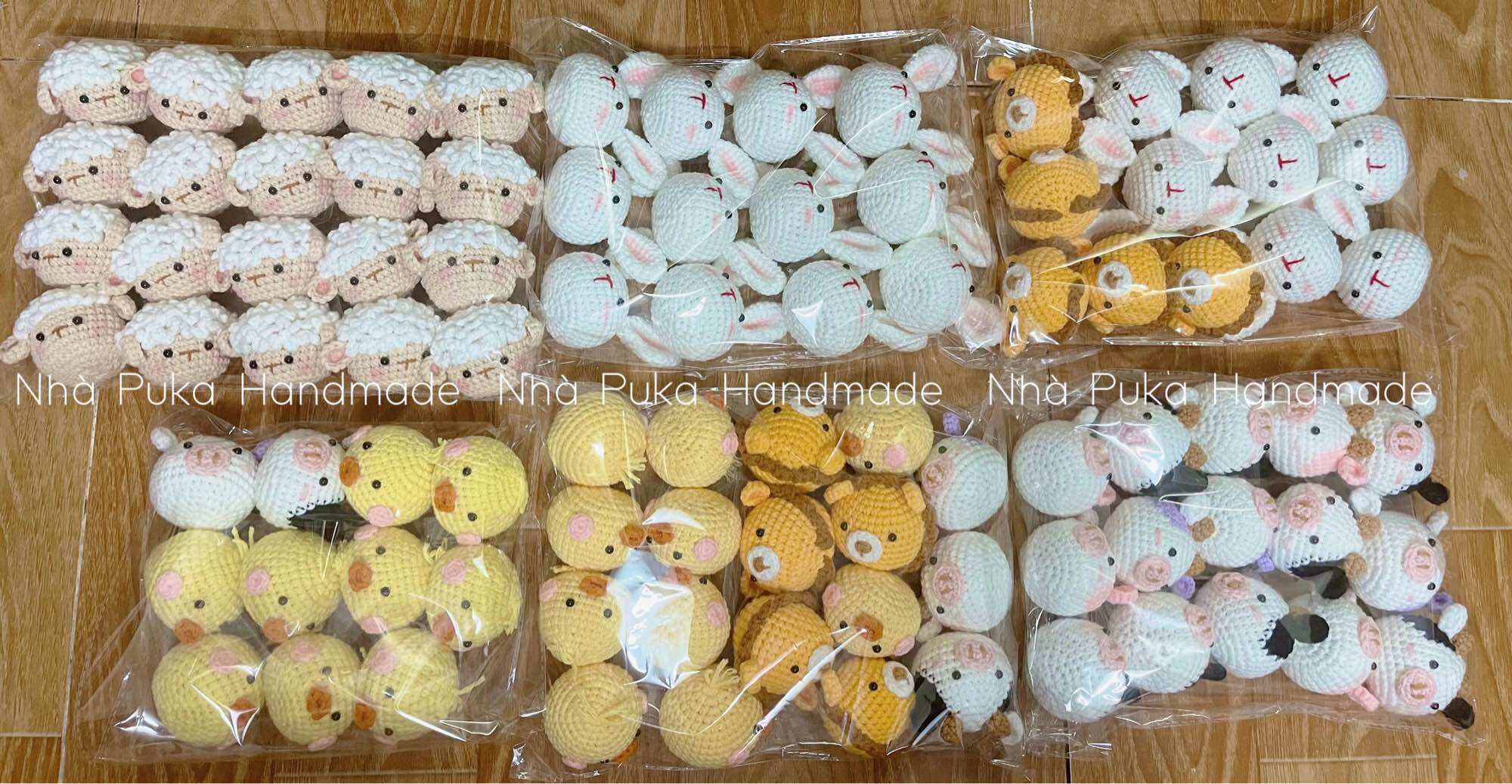 Móc khóa thú len nhiều mẫu có sẵn design by Nhà Puka