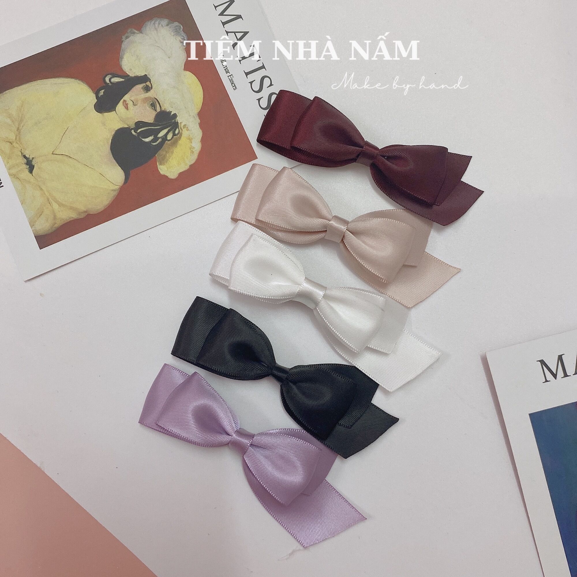 🎀 SET 2 KẸP TÓC MÁI ĐÁNG YÊU - [ Nhà Nấm handmade ]