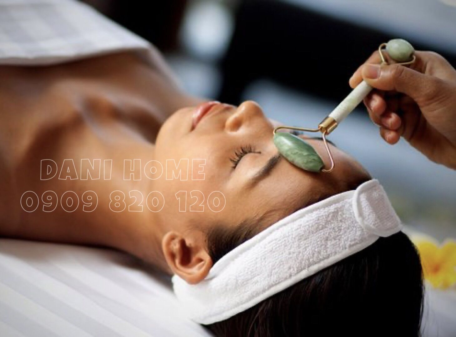 CÂY LĂN MASSAGE MẶT 02 ĐẦU BẰNG ĐÁ CẨM THẠCH