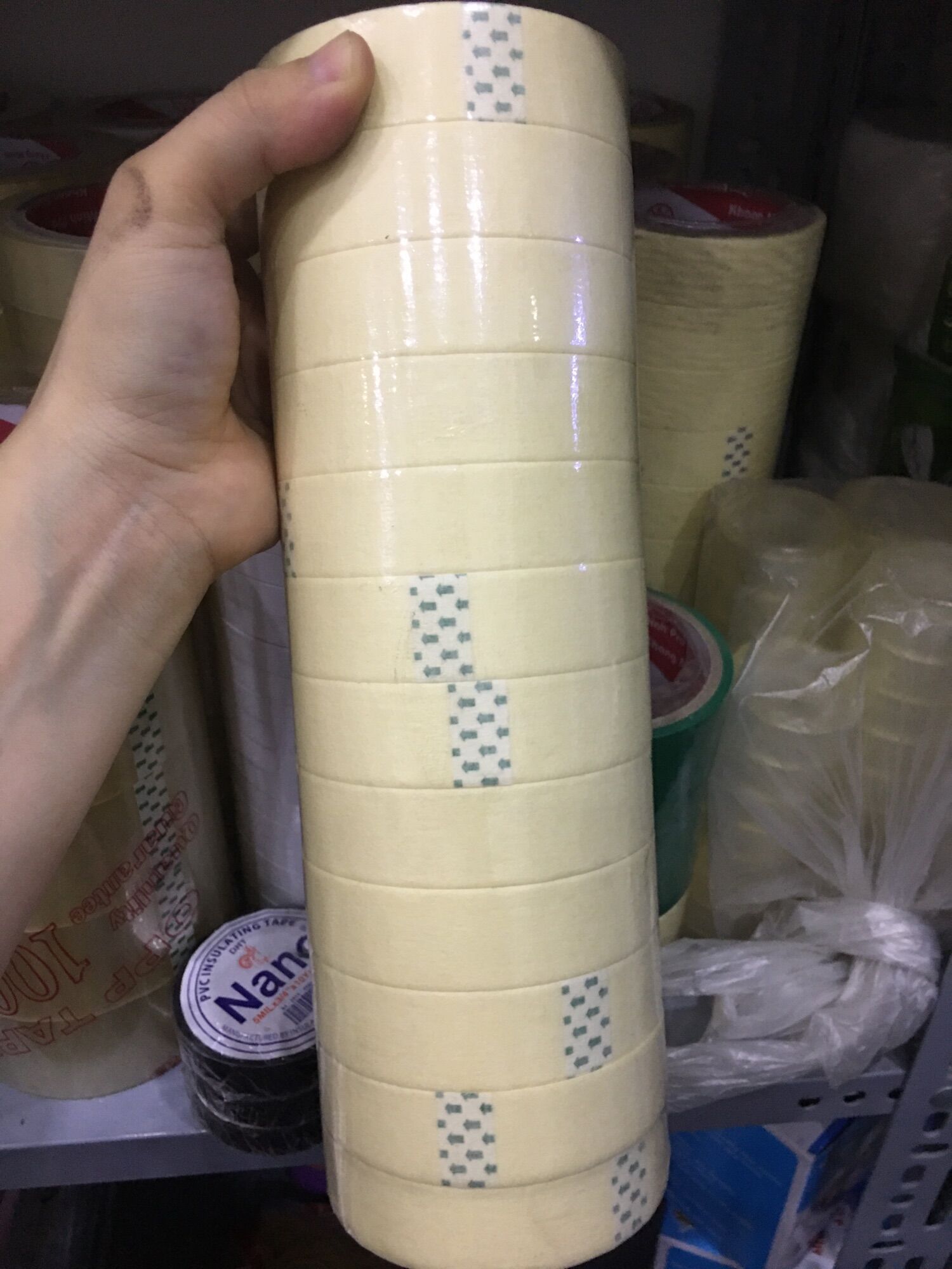 Cây băng keo giấy 2.4f ,1.2f