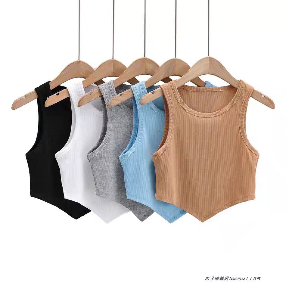 Áo croptop ba lỗ tà nhọn
