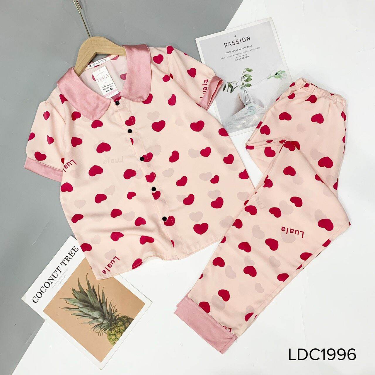 Bộ pijama lụa mango quần dài cao cấp có size