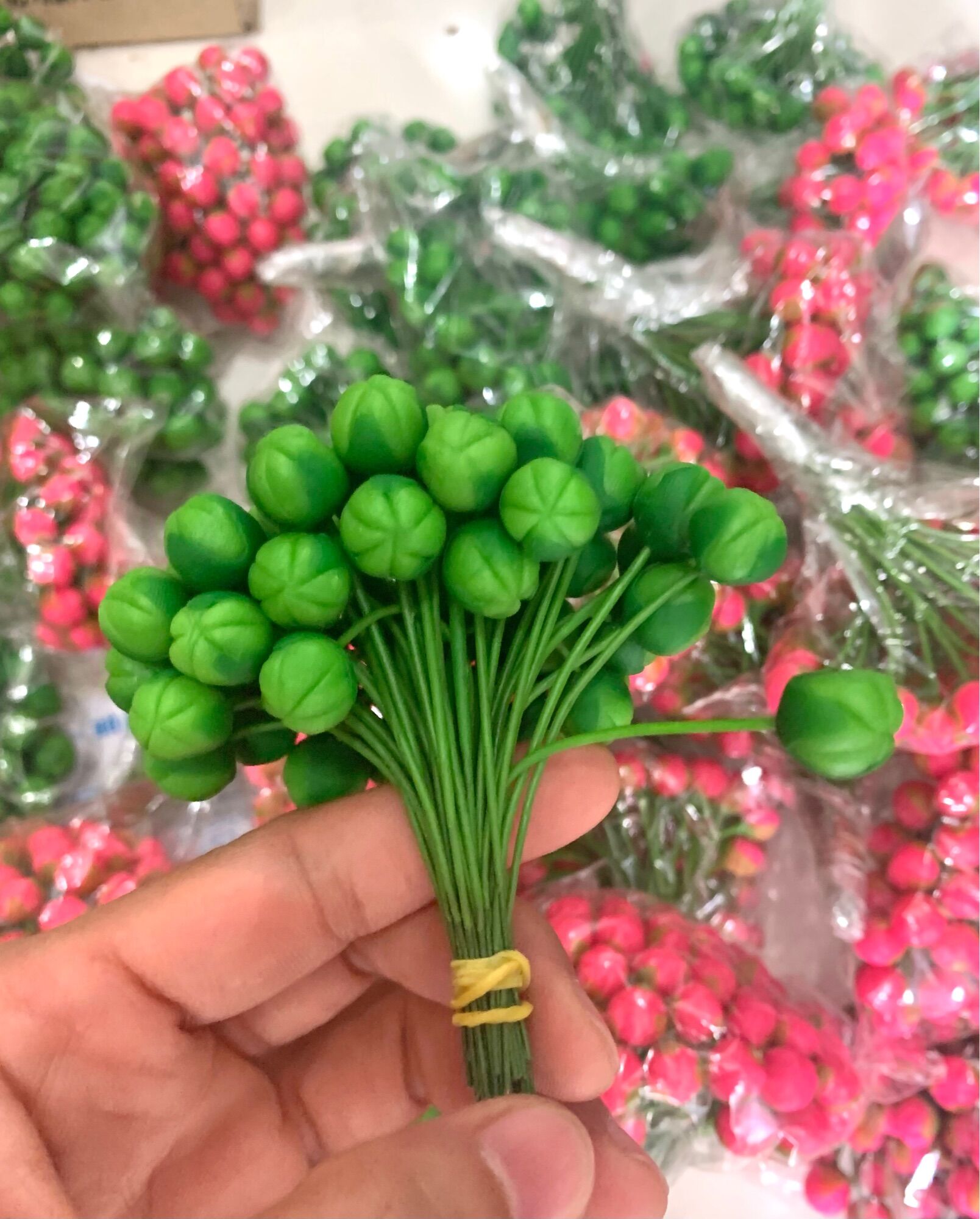 Clay Peach Buds, 1 Bundle of 50 Pieces