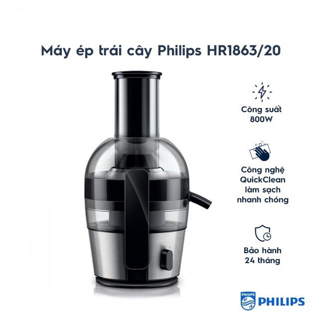 Máy ép trái cây philips hr1863 - hàng chính hãng