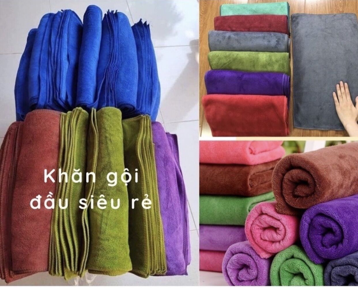 [💥] KHĂN GỘI ĐẦU, QUẤN ĐẦU SPA KÍCH THƯỚC 35* 75 CM